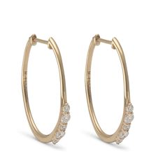 Approx. 0.20tcw 14K Yellow Gold 2mm Width 24.96mm Height Please allow 4-6 weeks for products that are back-ordered. Text us at 617-292-0079 with questions. Everyday Luxury Round Diamond Earrings With Single Cut Diamonds, 14k Gold Oval Diamond Earrings With Prong Setting, 14k Gold Hoop Earrings With Brilliant Cut Diamonds, 14k White Gold Round Diamond Earrings, 14k Gold Round Diamond Earrings With Single Cut, 14k Gold Round Single Cut Diamond Earrings, 14k Gold Round Diamond Earrings With Accents, Oval Brilliant Cut 14k Gold Diamond Earrings, 14k Gold Diamond Earrings For Everyday Luxury