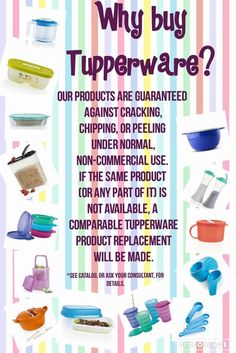 an advertisement for tupperware is shown here