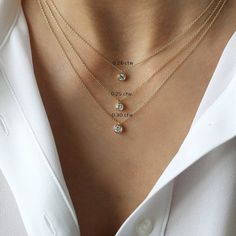 A classic piece, this solitaire diamond necklace is ideal for stacking with other chains or wearing alone to make a chic statement. Metal: 925 sterling silver; optional 18k yellow / white / rose gold vermeil Gemstone: natural diamond 3.7 mm / 0.15" (0.20ctw); 4.0 mm / 0.16" (0.25ctw), 4.2 mm / 0.17" (0.30ctw) (color - H, clarity - VS1) Chain style: silver cable chain Diamond Necklace Silver, Solitaire Diamond Necklace, Floating Diamond Necklace, Diamond Solitaire Necklace, Solitaire Diamond, Solitaire Pendant, Silver Chain Necklace, White Rose Gold, Diamond Stone