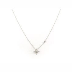 CZ STARBURST PENDANT NECKLACE Silver Star-shaped Charm Necklaces For Party, Silver Star Charm Necklaces For Party, Sterling Silver Party Jewelry With Star Charm, Celestial Starburst Necklace With Star Charm, Party Star Charm Necklaces, Sparkling Silver Starburst Jewelry, Sterling Silver Star Necklace With Sparkling Details, Star-shaped Sparkling Sterling Silver Necklace, Sparkling Star-shaped Sterling Silver Necklace