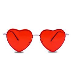 Uv 100% Trendy Heart Sunglasses Heart-shaped Sunglasses For Valentine's Day, Trendy Red Rimless Sunglasses, Casual Red Sunglasses For Valentine's Day, Valentine's Day Red Casual Sunglasses, Heart-shaped Sunglasses With Tinted Glass Lenses, Heart-shaped Glass Sunglasses With Tinted Lenses, Red Heart-shaped Tinted Sunglasses, Trendy Red Heart-shaped Sunglasses, Heart-shaped Tinted Glass Sunglasses