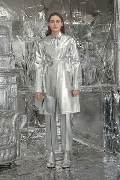 Foil Room Photoshoot, Futuristic Fashion Photoshoot, Silver Pants, Silver Boots, Metal Clothing, Futuristic Fashion, Shine Bright Like A Diamond