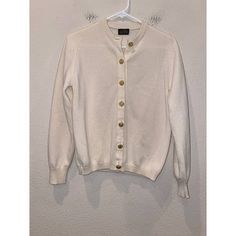 Very Gently Worn, No Signs Of Wear Original Price On Website $578 Armpit To Armpit 19 Inches Flat Back Of Neck To Hem 23 Inches ****17 Gold Buttons, Cashmere Sweaters, Cream Color, Sweaters & Cardigans, Cashmere, Sweaters For Women, Cream, Signs, Women Shopping