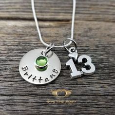 13th Birthday Necklace, Gift for Girl Turning 13, Personalized Name Necklace with Birthstone, Gift for 13 Year Old, Little Girl Gift, Thirteen birthday Available in 16", 18" or 20" necklace length.For other year necklaces click below:10th - https://www.etsy.com/listing/849510629/10th-birthday-necklace-gift-for-girl11th - https://www.etsy.com/listing/835614640/11th-birthday-necklace-gift-for-girl12th - https://www.etsy.com/listing/849513451/12th-birthday-necklace-gift-for-girl13th - https://www.e Thirteen Birthday, Thirteenth Birthday, Birthday Necklace Gift, Birthday Necklace, Mothers Bracelet, Moms Bracelet, Senior Prom, 12th Birthday, 11th Birthday