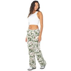 Celebrity Pink Juniors Mid Rise Wide Leg Cargo Pants are crafted from soft, stretch, brushed twill fabric making them super comfy. Featuring functional cargo pockets and seaming detail, these pants are both stylish and practical. The trendy camo print adds a contemporary edge, making them a perfect choice for casual outings or relaxed days at home. Size: 9.  Color: Multicolor.  Gender: female.  Age Group: adult. Wide Leg Cargo Pants, Junior Pants, 50th Clothing, Camo Outfits, Baggy Cargo Pants, Celebrity Pink, Fabric Making, Cargo Pant, Women Trends