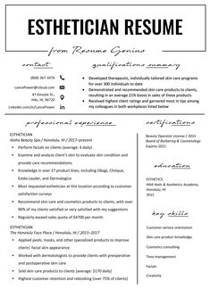 Esthetician microsoft livecareer skincarish resume scribe esthetician medical sample skills example job description objectives templates tips zety resume esthet.. Details of Microsoft Word Esthetician Resume Template Download For Free Form, click this link: view details Esthetician Instagram Templates, Esthetician Business Names Ideas, Esthetician Room Inspiration, Esthetician School Outfits, Esthetician Videos, Esthetician Background, Esthetician Photography, Esthetician Wallpaper, Mobile Esthetician