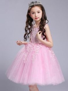 Sleeveless Flower Girl Dresses, Kids Party Dresses, Jewel Neck, Girl Dresses, Every Girl, Party Dresses, Kids Party, Our Wedding, Flower Girl