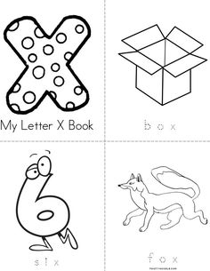 the letter x worksheet is shown with pictures of animals and letters in it