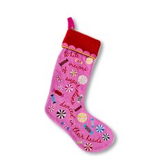 Furbish Embroidered Stocking Festive Embroidery, Embroidered Stocking, Embroidered Christmas Stocking, Embroidered Stockings, Sugar Plums, Furbish Studio, Ornaments Tree, Girl Trends, Stocking Tree