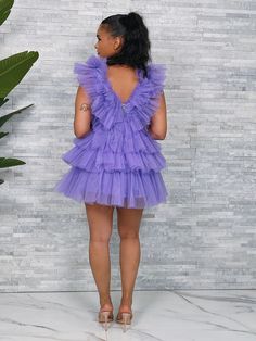 Our Center of Attention Tulle Tiered Mini Dress featuring Allover Tulle, Tiered Skirt and Shoulders. Back Zipper Closure. Mini Length. Lined. Cheap Purple Tulle Tutu Dress, Luxury Tiered Skirt Mini Dress For Women, Purple Tulle Dress, Tulle Short Dress, Bday Dress, Purple Tulle, Tulle Mini Dress, Center Of Attention, Tiered Mini Dress