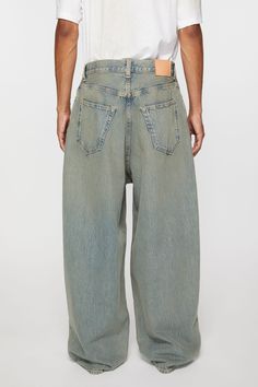 2023 jeans are cut to a super baggy fit with a mid waist, super wide leg and long length. Crafted from non stretch denim in a blue beige wash with a sandy mineral tint. Acne Studios 2023M FN Delta 2023 Jeans, Super Baggy Jeans, Distressed Outfit, Normcore Fashion, Baggy Fit Jeans, Suit Jacket Dress, Denim T Shirt, Fit Ideas, Baggy Pants