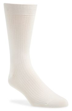 A softly ribbed knit furthers the easy-wearing comfort of crew socks that are made with breathable cotton and styled to complement any favorite look. Viscose/polyester/cotton/spandex Machine wash, tumble dry Imported White Dress Socks, White Cotton Mid-calf Socks, White Mid-calf Cotton Socks, White Ribbed Cotton Socks, Classic Soft Solid Color Socks, Soft Classic Solid Color Socks, Classic White Stretch Socks, Ribbed Cotton Mid-calf Socks, Classic Comfortable Solid Color Socks