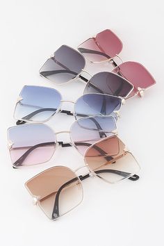 We've got some serious eye-catching style for the summer with these Minimal Gradient Butterfly Sunglasses. Every set is unique - you'll know you’ve got something special with a range of colors and variations to choose from. With a size of 2.4 x 5.8", these shades will give you the look you’re after and the protection you need! Look good, feel great: what more could you want? Gradient Butterfly, Butterfly Sunglasses, Brown Ombre, Gradient Sunglasses, Pink Ombre, Eye Glasses, Feeling Great, Something Special, Lenses