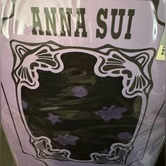 Nib Anna Sui Tights With Signature Purple Butterfly Pattern Color: Black/Purple Size: M-L (Hips 85-98; Height 150-165cm) *I Believe This Is Asian Size Since This Is Made In Japan. It Would Be More Like A Size Small In Us. Anna Sui, Purple Butterfly, Butterfly Pattern, Hosiery, Made In Japan, Tights, Socks, Women Accessories, Japan