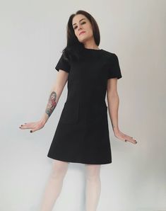 Made under request! Handmade dress in soft wool with lining 90%polyester 2%elastan 8%viscose Color: Black You can see here an example on a coat from the fabric https://www.etsy.com/listing/206734254/mod-wool-coat-60s-retro-soft-light-blue?ref=shop_home_active_1 You can choose your own measurements, length. Special request are easy, just add this listing to your cart https://www.etsy.com/listing/624364219/special-requests?ref=shop_home_active_25 If you want it on a rush you have priority shipping Fitted Knee-length Wool Dress, Chic Fitted Wool Dress, Fitted Black Wool Dress, Black Fitted Wool Dress, Fitted Wool A-line Dresses, Knee-length Wool Dress For Work, Mod Mini Dress With Short Sleeves, Modern Fitted Dresses For Fall, Black Fitted Mod Dress