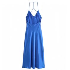 - 100% polyester - hand wash / air dryDark Blue Satin Bodycon Spaghetti Strap Backless Halter Maxi Dress Details: Made of soft. comfortable fabric Easy to clean & maintain Made of durable fabric for long wear / use Blue Backless Dress With Adjustable Straps, Blue Dresses With Adjustable Straps For Night Out, Blue Dress With Adjustable Straps For Night Out, Blue Satin Dress With Adjustable Straps, Blue Stretch Dresses With Adjustable Straps, Blue Stretch Dress With Adjustable Straps, Blue Stretch Halter Neck Midi Dress, Blue Stretch Midi Dress With Halter Neck, Elegant Blue Slip Dress With Adjustable Straps