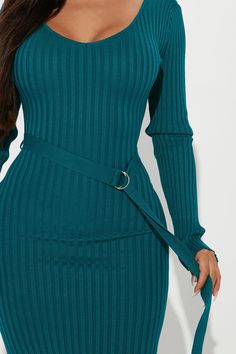 Available In Off White, Mustard, And Teal. Sweater Midi Dress Long Sleeve V-Neck Belted Ribbed Stretch Dress Length = 46" 80% Viscose 20% Nylon Imported California Proposition 65 WARNING: Cancer and Reproductive Harm - www.P65Warnings.ca.gov. | Autumn Calls Sweater Midi Dress in Teal size Medium by Fashion Nova Midi Dress Long Sleeve, Teal Fashion, Sweater Midi Dress, Teal Sweater, Xl Fashion, Sweater Dress Midi, Ribbed Dresses, Dress Long Sleeve, Long Sleeve Midi Dress