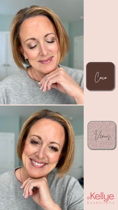 Here's an easy two eyeshadow look using purple.  Apply Venus to the lid using your finger, then Coco on the outside for dimension. Blend well. Eyeshadow doesn't have to be hard!  To shop these colors, click this pin.  #eyeshadowtutorial #eyeshadow #eyeshadowlook #easyeyeshadow #makeup #seintmakeup #seintbeauty #seintartist #easymakeup #makeupteacher #fastmakeup #fiveminutemakeup #creammakeup Two Eyeshadow Look, Fast Makeup, Eyeshadow Looks, Simple Makeup