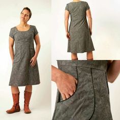 Hand screen printed Frances Dresses. Available at Northern Thread Thornbury. France Dress, Casual Dress, That Look