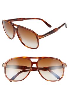 Vintage-inspired frames define stylish Italian sunglasses featuring smoky gradient CR-39 lenses. Style Name:Tom Ford Raoul 62mm Gradient Navigator Sunglasses. Style Number: 5935701. Available in stores. Trendy Aviator Sunglasses With Gradient Lenses For Formal Occasions, Classic Shield Sunglasses With Gradient Lenses For Formal Wear, Classic Shield Sunglasses With Gradient Lenses For Formal Occasions, Formal Brown Aviator Sunglasses With Gradient Lenses, Luxury Aviator Sunglasses With Gradient Lenses For Summer, Italian Sunglasses, Gradient Brown, Sunglasses Style, Tom Ford Sunglasses