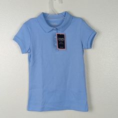 Chaps Girl's Light Blue Polo Shirts, Schoolwear Approved, 6x. Armpit To Armpit 13 Inches Back Of Neck To Hem 17 Inches E2912 Blue Short Sleeve Polo Shirt For School, Blue Casual Polo Shirt For School, Blue Casual School Polo Shirt, Casual Blue Polo Shirt For School, Basic Blue School Tops, Basic Blue Tops For School, Light Blue Tops For School In Spring, Polo Shirt Girl, Uniform Shirts