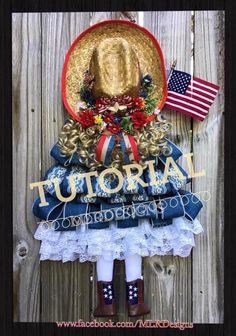 PDF TUTORIAL Country Girl Wreath Country Girl Farmhouse | Etsy Couronne Diy, Deco Mesh Wreaths Tutorials, Shabby Chic Wreath, Holiday Wreaths Diy, Mesh Wreath Tutorial, Deco Wreaths, Wreath Tutorial, Patriotic Wreath, Tree Crafts