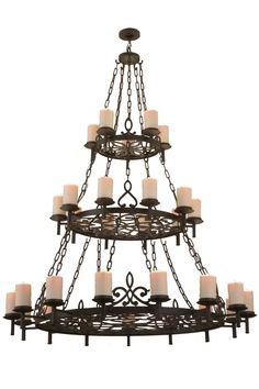 Meyda Tiffany - 158764 - 30 Light Chandelier - Newcastle - Custom Castle Chandelier, Gothic Chandelier, Oil Rubbed Bronze Chandelier, Elegant Styling, Indoor Chandelier, New Castle, Wagon Wheel Chandelier, Large Chandeliers, Candle Styling