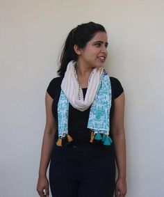 Traditional Hand Printed Cotton Scarves, Bohemian Multicolor Cotton Scarves, Multicolor Cotton Shawl Scarf, Bohemian Cotton Handloom Scarves, Bohemian Shawl Scarf With Printed Border, Bohemian Cotton Dupatta Hand Printed, Traditional Green Cotton Scarves, Bohemian Cotton Dupatta With Hand Print, White Cotton Shawl Scarves