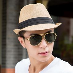 A perfectly re-imagined version of this classic hat for men. The Havana Fedora men's hat from Effentii features a classic teardrop crown, and includes a finely crafted solid color hat band - Check it Out at EFFENTII! Classic Outdoor Hat Bands, Adjustable Flat Brim Fedora, Classic Gold Hat With Adjustable Fit, Classic Gold Adjustable Hat, Classic Adjustable Gold Hat, Adjustable Flat Cap Hats For Summer, Classic Gold Hat Band For Fedora, Classic Gold Flat Brim Hat Band, Classic Gold Fedora With Short Brim