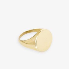 Poppy Brass Flat Round Signet Ring 18k Gold Luxury Gold Brass Signet Ring, Modern Luxury Gold Signet Ring, Luxury Modern Signet Ring, Luxury Brass Round Signet Ring, Luxury Gold Round Signet Ring, Luxury Classic Round Signet Ring, Sequin Bracelet, Sequin Accessories, Beaded Hat Bands