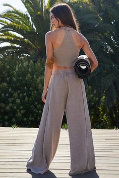 Go To Set | Free People Sporty Set, Sweat Set, Pants Fit, Granola Girl, Vibe Clothes, Yoga Fashion, Ribbed Tank, Fp Movement, Knit Tank