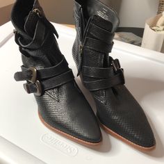 Leather Booties, Bootie Boots, Ankle Boots, Brand New, Boots, Leather, Women Shopping, Black