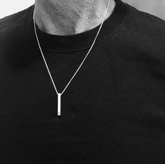 Personalized Sterling silver 925 Men's Necklace with a single, customized initial hand stamped.The length in the photo is 20 inch , but you can choose a different length.The perfect gift for every man.size of the bar: 3.5 mm/28 mmHere is another version:https://www.etsy.com/il-en/listing/493186705/men-necklace-boyfriend-initial-necklace?ref=shop_home_active_3&crt=1 Minimalist Sterling Silver Necklace For Everyday, Minimalist Box Chain Jewelry For Father's Day, Minimalist Sterling Silver Necklace For Father's Day, Minimalist Box Chain Necklace For Father's Day, Minimalist Rectangular Pendant Necklace For Father's Day, Father's Day Minimalist Rectangular Pendant Necklace, Minimalist Pendant Necklace For Father's Day, Minimalist Rectangular Pendant Jewelry For Father's Day, Father's Day Sterling Silver Necklace With Rectangular Pendant