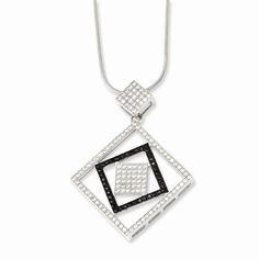 Metal: Sterling SilverChain Length:18 inGemstones: Cubic Zirconia (CZ)Lobster ClaspFree U.S. Shipping for orders over $99 Protected by our 30-Day Risk Free Returns! Pendants For Women, Cz Pendant, Online Jewelry, Chains Necklace, Diamond Jewelry, Jewelry Shop, Cubic Zirconia, Silver Necklace, Necklaces