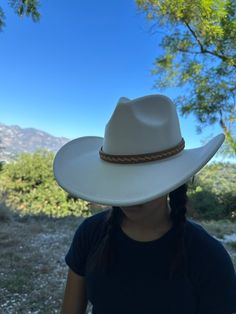 New Fall Colors Premium Quality! Best Seller! Vegan Cattlemen Cowboy hat With Suede Belt  Structured brim Crown size: 57 cm. Adjustable inner drawstring 65% polyester,35% polyester How to Clean a Hat **Cleaning Fur Felt Hats & Wool Hats Learning how to clean felt hats and wool hats is an important aspect of keeping your most expensive hats in tip-top shape. You'll need a soft bristle brush and, in more extreme cases, a steam cleaner and powdered cleaners. -To clean a fur felt hat or wool hat, br Casual Felt Hat With Curved Brim For Country Events, Country Style Flat Bill Hats For Ranch, Country Style Straw Hat For Western-themed Events, Western Panama Hat With Flat Bill For Country Events, Western Style Flat Bill Panama Hat For Country Events, Western Panama Hat For Country Events, Country Style Flat Bill Hats For Rodeo, White Fitted Country Fedora, White Western Felt Hat For The Beach