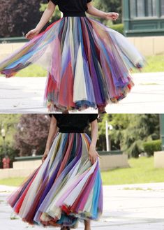 Adult Rainbow Color Long Skirt Women Rainbow Stripe Tulle Maxi Skirt Outfit Pastel Green Long Rainbow Skirt sold by Dressromantic on Storenvy Tulle Maxi Skirt Outfit, Long Tutu Skirt, Tulle Skirts Outfit, Maxi Skirt Outfit, Outfits Pastel, Long Tutu, Tulle Long Skirt, Rainbow Skirt, Clothing Studio