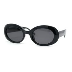 These sunglasses are a sleek and stylish pair that will add a touch of sophistication to any outfit. The classic oval frame is updated with a modern twist, and the lenses provide 100% UV protection. Whether you're running errands or hitting the town, these sunglasses are sure to turn heads. (c032) Size: 5 3/4" (145mm) x 1 7/8" (47mm).  Color: Black.  Gender: female.  Age Group: adult. Trendy Black Oval Sunglasses, Retro Black Sunglasses For Formal Occasions, Plastic Sunglasses, Oval Frame, Cloth Bags, Running Errands, All Black, Sunglasses Accessories, Uv Protection