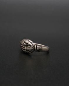 This beautiful vintage ring helps keep the spirit of a warrior alive and reminds you to embrace courage and strength. Crafted from solid silver, this unique ring features a detailed carving of a warrior on the face of the ring. Beautiful Rings Vintage, Greek Warrior, Healing Stones, Unique Rings, Handcrafted Jewelry, Vintage Rings, Carving, Stone, Silver