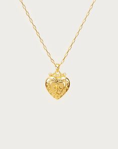 Isabela Locket | En Route Jewelry En Route Jewelry, Tulip Pattern, Gold Locket Necklace, Xmas List, Necklace Ideas, Heart Locket Necklace, Heart Shaped Necklace, Gold Locket, Heart Locket