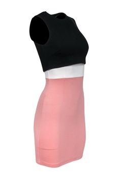 Go for a cool colorblocked look with this dress from French Connection! This three-toned frock is perfect for a simple and sleek cocktail party ensemble. Pair with sparkly heels to add a hint of glitz. Size 2 72% Viscose, 24% Nylon, 4% Spandex Concealed back zipper Unlined Sheath silhouette Scoop neckline Sleeveless Pink, black and white colorblocked design Fabric overlay on top Bust 30" Waist 27" Shoulder to hem 32" Color Block Mini Party Dress, Party Mini Length Color Block Dresses, Party Color Block Knee-length Dress, Party Dresses With Color Block And Stretch Fit, Stretch Color Block Party Dresses, Fitted Color Block Mini Dress For Party, Color Block Stretch Dress For Party, Sleeveless Color Block Dress For Night Out, Fitted Color Block Party Dresses