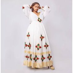 Modern Habesha Dress Handwoven Habesha Kemis Simple Traditional Dress Eritrean Dress ሀበሻ ቀሚስ ሀበሻ ልብስ Eid Long Sleeve Dresses With Woven Motifs, Traditional Long Sleeve Maxi Dress For Transitional Season, Traditional Long Sleeve Transitional Maxi Dress, Anarkali Style Long Sleeve Maxi Dress For Traditional Ceremonies, Traditional Cotton Maxi Dress For Eid, Traditional Long Sleeve Maxi Dress For Festivals, Festive Long Sleeve Dress With Woven Motifs, Folk Style Chikankari Embroidery Dress For Eid, Cotton Maxi Dress For Traditional Ceremonies