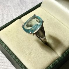 french VINTAGE ART DECO SUPERB VERY ELEGANT STERLING SILVER RING ADORNED WITH A SUPERB BLUE TOPAZ. REMARKABLE WORK, ORGANIZED DESIGN, BEAUTIFUL EFFECT. MAGNIFICENT BLUE TOPAZ: 14 x 10 mm. WEIGHT: 4.2 gr. HALLMARK: 925. FRENCH SIZE: 56. US SIZE: 7 1/4. IN VERY GOOD SHAPE. BOX NOT INCLUDED. Vintage Oval Aquamarine Ring, Vintage Aquamarine Oval Ring, Vintage Aquamarine Rings For Formal Occasions, Vintage Aquamarine Gemstone Jewelry, Vintage Aquamarine Jewelry For Gift, Handmade Blue Topaz Ring For Formal Occasions, Vintage Aquamarine Ring Jewelry, Vintage Aquamarine Gemstone Rings, Handmade Vintage Topaz Ring For Anniversary