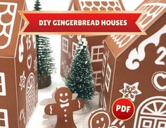 the gingerbread houses are made from cardboard