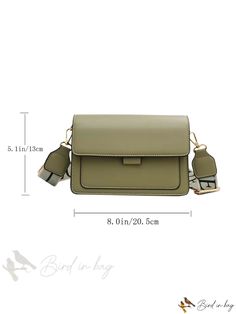 Bird in Bag - Square Flap Trendy Khaki Shoulder Bag For Spring, Trendy Rectangular Khaki Shoulder Bag, Khaki Rectangular Shoulder Bag For Spring, Trendy Khaki Bags For Spring, Casual Green Shoulder Bag For Office, Trendy Green Shoulder Bag For Fall, Casual Khaki Square Shoulder Bag, Casual Khaki Shoulder Bag With Detachable Strap, Casual Olive Rectangular Bag