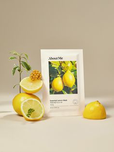 Editor's NoteThis essential lemon mask sheet is a toning mask containing Citrus Limon (Lemon) fruit extract that helps cleanse your skin. - Natural 100% pure cotton mask sheet fabric- Moist water essence type that absorbs cleanly- The hypoallergenic mask sheet- Containing Citrus Limon (Lemon) fruit extractVolume- 22ml Product Information- Made in KOREA- By ABOUT ME Lemon Mask, Mask Photography, Natural Mask, Lemon Fruit, Food Lab, Facial Sheet Mask, Mask Sheet, Skin Care Mask, Food Packaging Design