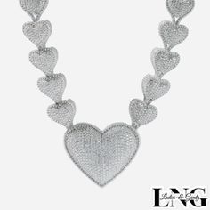 This gorgeous necklace features a sparkling sapphire and cubic zirconia heart pendant in 14k vermeil white gold. The heart pendant is attached to a micro paved sapphire necklace that is made of medical grade stainless steel making this necklace hypoallergenic, tarnish free, water resistant and guaranteed to keep its glory and shine for years and years to come! This necklace is also hypoallergenic and safe for all skin types. It durable and resistant to fading and corrosion. You can wear this nec Girl Hiphop, Custom Jewelry Necklaces, Best Gift For Women, Hiphop Jewelry, Boys Necklace, Hip Hop Necklace, Apple Band, Heavy Heart, Photo Pendant