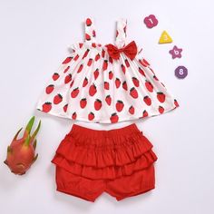 Material:Polyester Thickness:Regular Package included:2 Pieces Season:Summer Sales 2-piece Strawberry Printed Tops & Solid Shorts for Toddler Girl Wholesale children's clothing,which is very comfortable to wear it.Fashionable high quality organic and affordable clothes 2-piece Strawberry Printed Tops & Solid Shorts for Toddler Girl Wholesale children's clothing that will always catch the attention of people.2-piece Strawberry Printed Tops & Solid Shorts for Toddler Girl Wholesale children's clot Cute Cotton Short Set For Summer, Summer Cotton Sets With Strawberry Print, Playful White Sets For Summer, Playful White Summer Sets, Playful Short Sets For Spring, Summer Sleeveless Playwear Sets, Sleeveless Summer Short Set, Playful Short Set For Spring Playtime, Cute Matching Set Bottoms For Summer