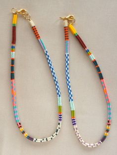 Delica Bead Necklace, Seed Necklace Ideas, Glass Beads Jewelry Necklaces, Herringbone Beaded Necklace, Czech Bead Necklace, Seed Bead Necklace Ideas, Bead Necklace Ideas, Handwoven Jewelry, Handwoven Necklace