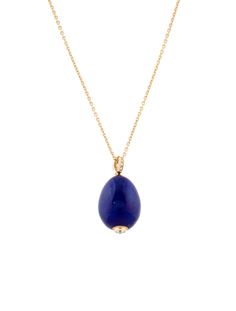 Fabergé 18K Diamond & Enamel Pure Blue Pendant Necklace - 18K Yellow Gold Pendant Necklace, Necklaces - FBG21108 | The RealReal Faberge Jewelry, Blue Pendant Necklace, Blue Pendant, Keshi Pearls, Akoya Pearls, Yellow Gold Pendants, Silver Enamel, Natural Sapphire, Gold Pendant Necklace