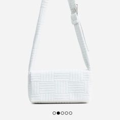 Nwt White Terry Cloth Bag. Bottega Veneta Style Casual White Baguette Bag For Errands, White Rectangular Baguette Bag For Errands, Modern White Baguette Bag For Shopping, White Baguette Bag With Adjustable Strap For Shopping, White Baguette Bag With Detachable Strap For Shopping, White Leather Baguette Bag For Errands, White Crossbody Baguette Bag For Shopping, White Baguette Crossbody Bag For Shopping, Casual White Crossbody Baguette Bag